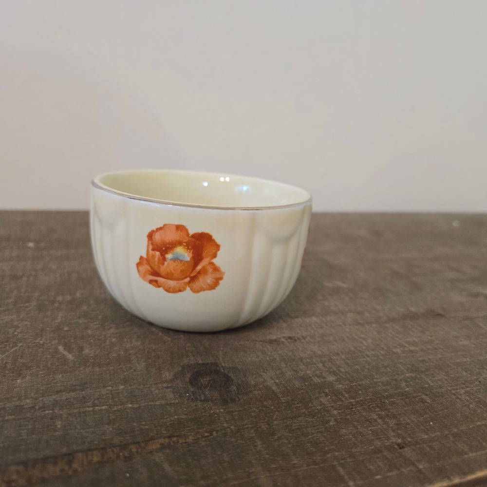 Vintage Hall Superior Quality Kitchenware Poppy Custard Cup Ramekin Made in USA